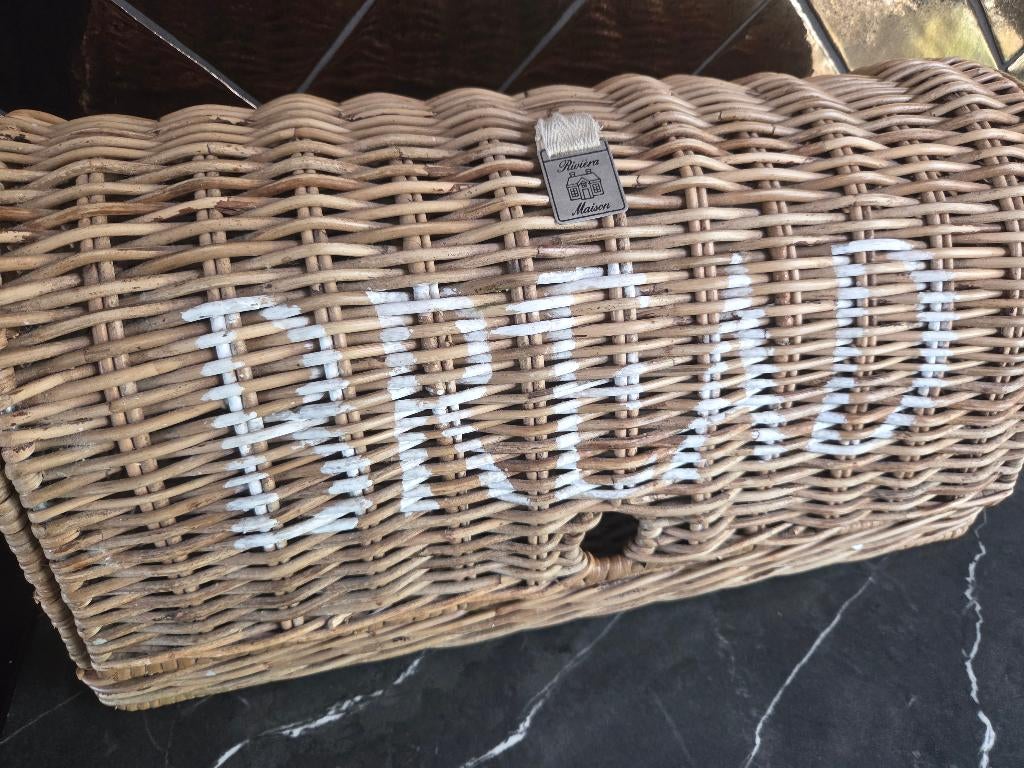 Riviera maison broodmand, Ophalen, Zo goed als nieuw, Rond, Riet