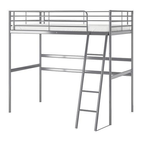 Metalen hoogslaper, Ophalen, Eenpersoons, Zo goed als nieuw, 200 cm