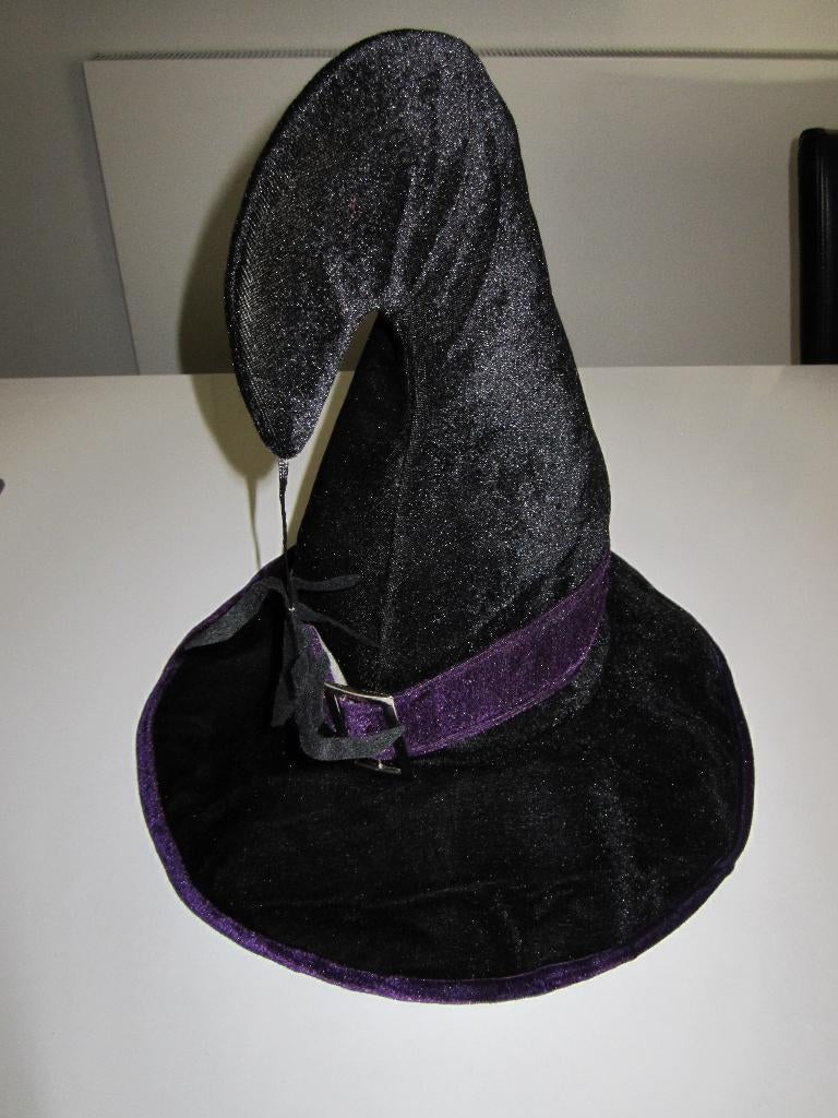 Halloween/Carnaval grote zwarte hoed met spin ., Ophalen of Verzenden, Nieuw, Halloween