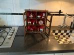 Brocante vitrine kastje met limoges/versailles, Ophalen of Verzenden
