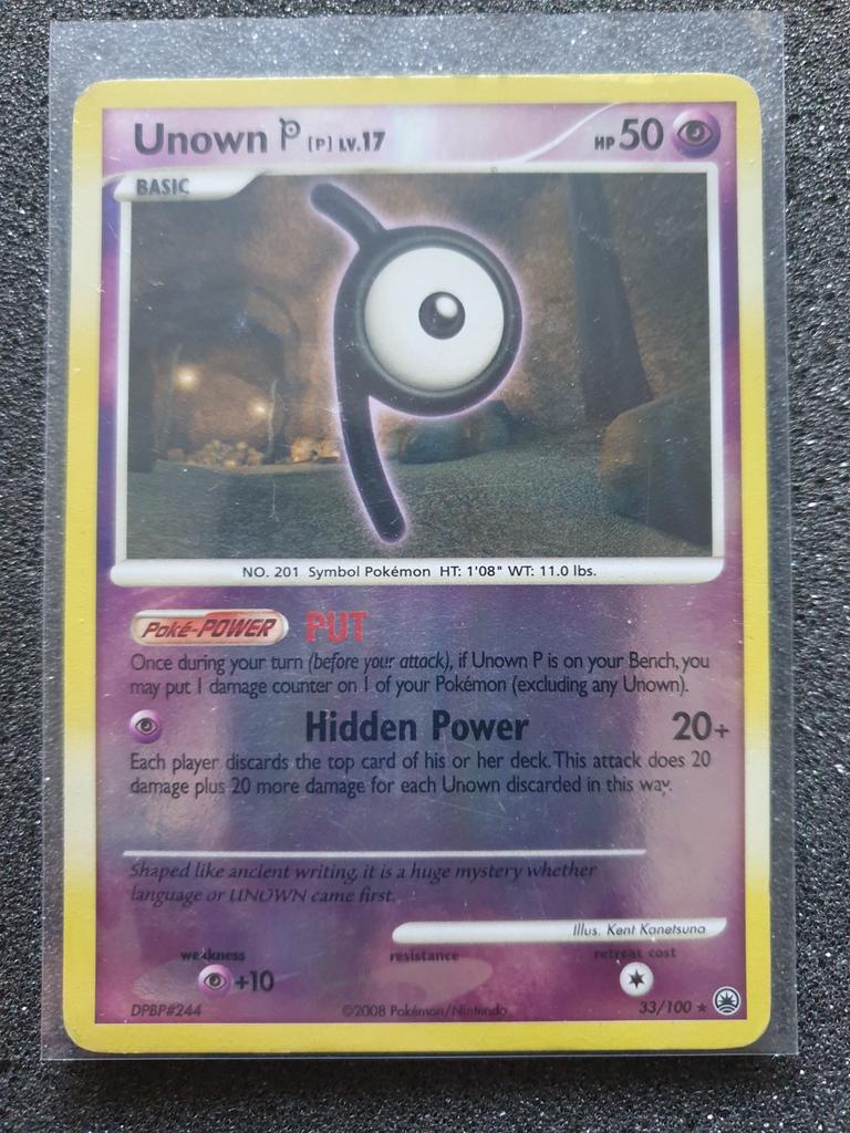 Pokémon kaart Unown (P) Lv.17 #33 Majestic Dawn, Ophalen of Verzenden, Gebruikt, Losse kaart
