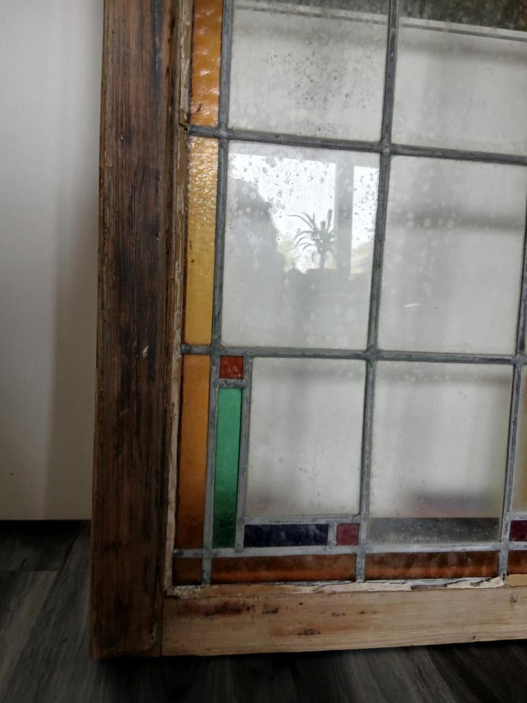 Glas in loodraam, Doe-het-zelf en Verbouw, Glas en Ramen, Ophalen, Minder dan 80 cm, Gevelraam of Ruit, 80 tot 120 cm