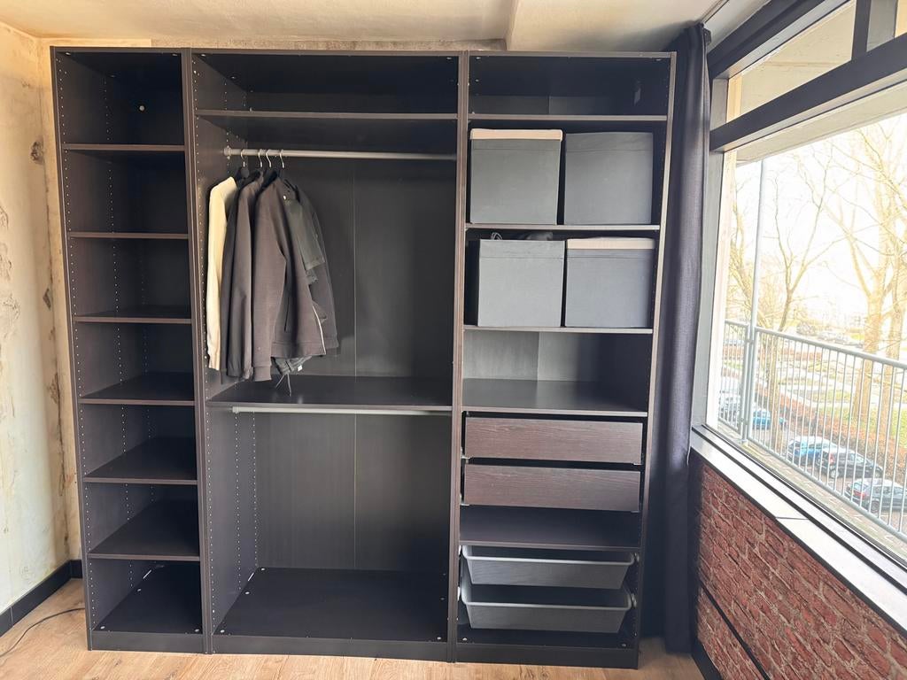 IKEA Pax Kledingkast - Zwartbruin met diverse indeling, Huis en Inrichting, Kasten | Kledingkasten, Ophalen, Gebruikt, 200 cm of meer