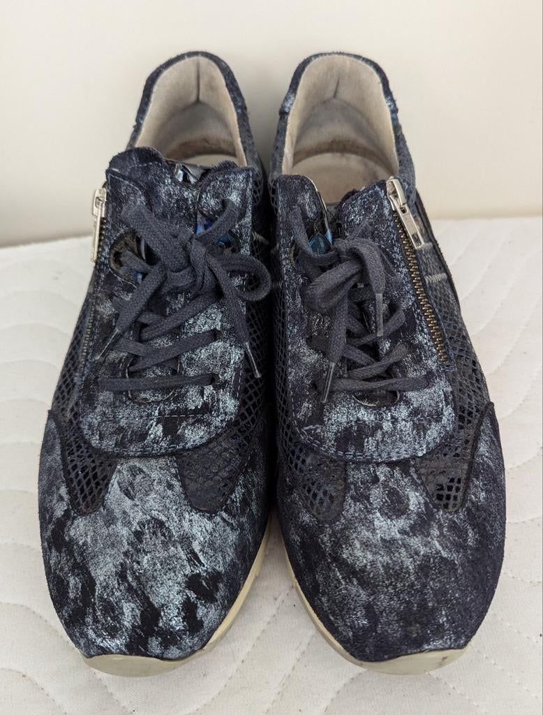 Wolky leren schoenen maat 41 met rits instappers comfortabel, Wolky, Blauw, Ophalen of Verzenden, Sneakers of Gympen