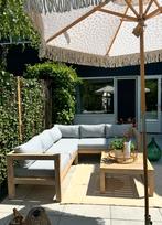 Loungebank loungeset hoek buiten, Tuin en Terras, Ophalen, 5 zitplaatsen, Gebruikt, Loungeset