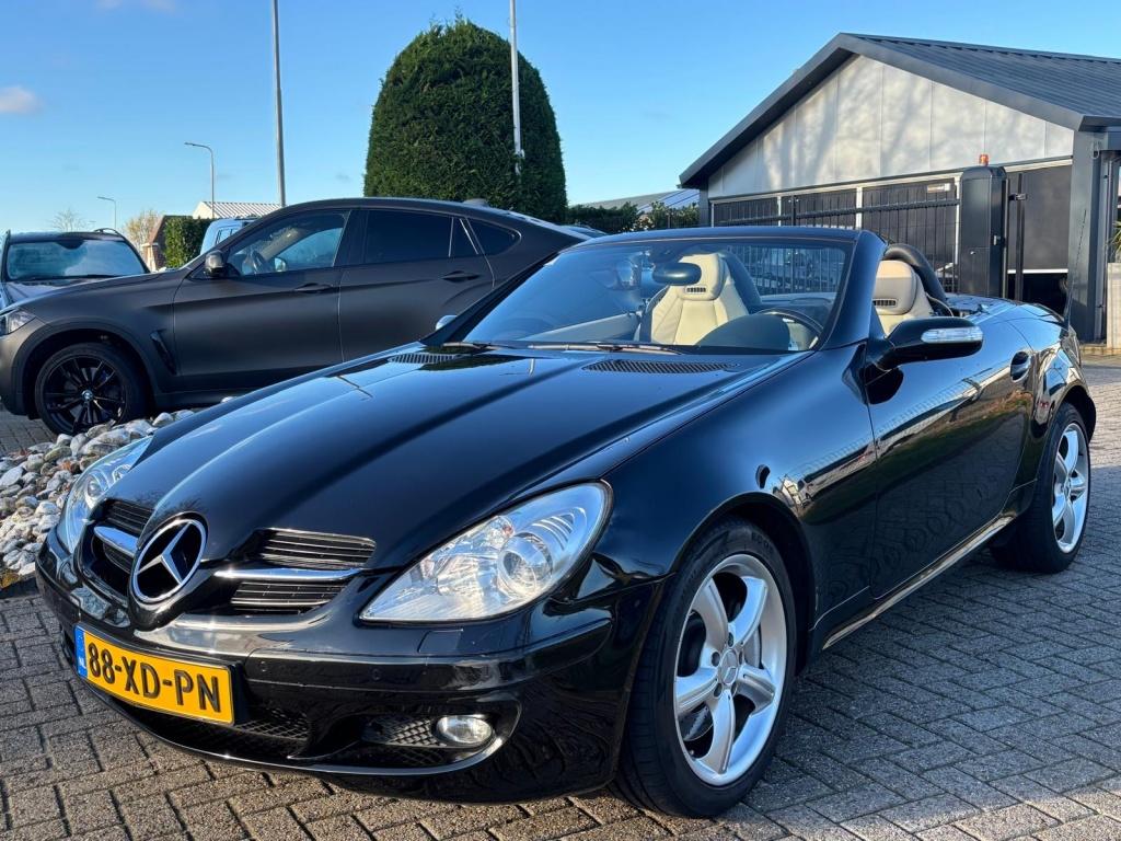 Mercedes-Benz SLK 350 V6 Zwart 2007 NL Auto 1E Eigenaar, Auto's, Gebruikt, Cabriolet, Zwart, Stoelverwarming