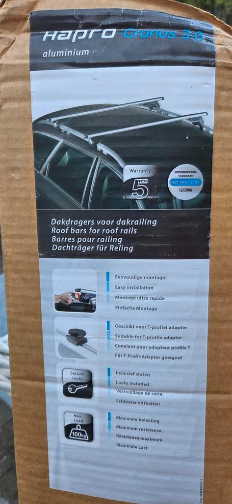 Hapro Cronos 3.0 aluminium dakdragers, Auto diversen, Dakdragers, Nieuw, Ophalen of Verzenden