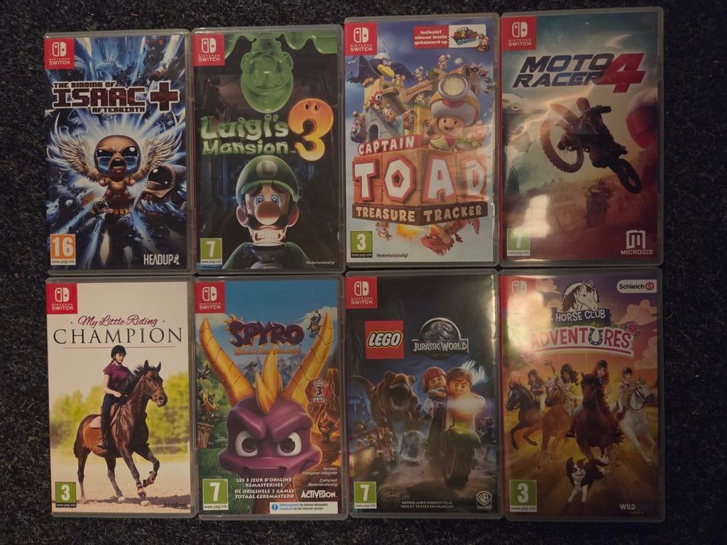 8x Nintendo Switch Games - Binding of Isaac, Luigi's Mansion, Spelcomputers en Games, Games | Nintendo Switch, Avontuur en Actie