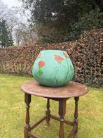 Groene vaas met bloemen, Ophalen of Verzenden