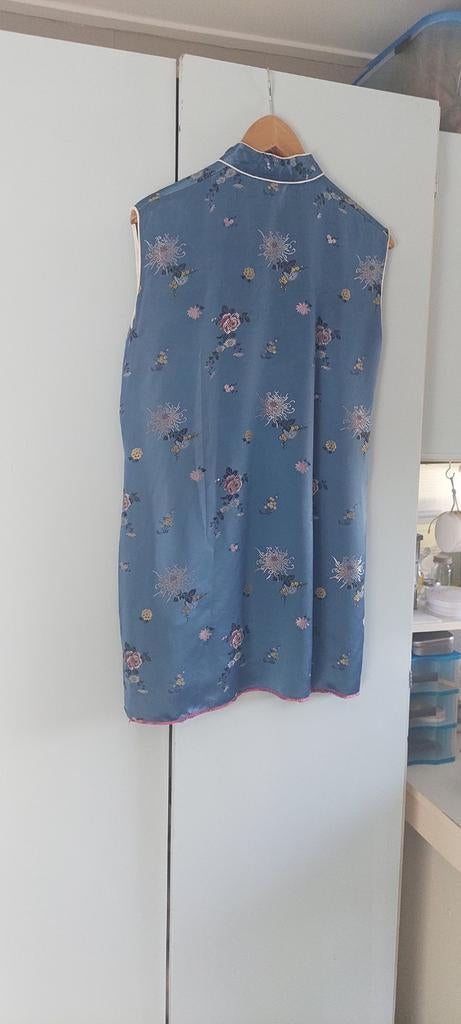 Damesjurkje en kussen van japanse stof, Blauw, Maat 42/44 (L), Ophalen of Verzenden, Onbekend