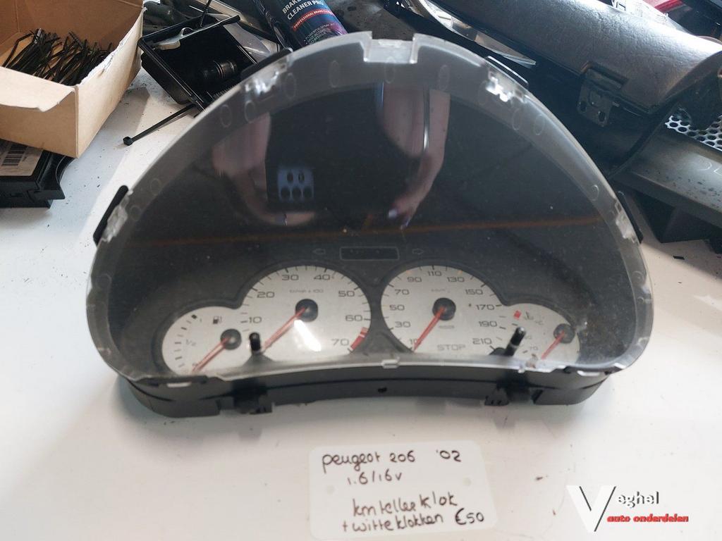 Peugeot 206 1.6/16v km tellerklok '02, Auto-onderdelen, Dashboard en Schakelaars, Gebruikt, Ophalen of Verzenden