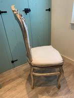 Barok stoel zilver met wit leer, Ophalen, Gebruikt, Wit, Eén