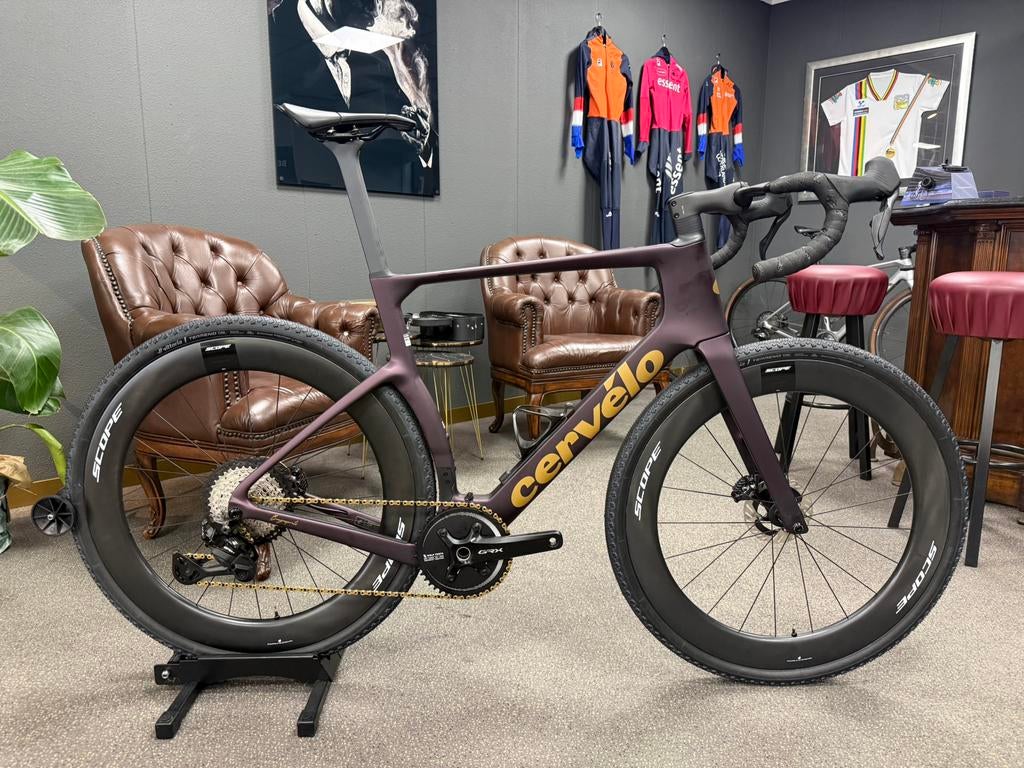 Cervelo aspero 5 ltd black current 58 cm grx di2 scope r6a, Carbon, C, C, Nieuw