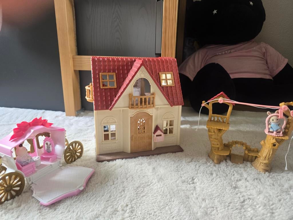 Sylvanian Families boomhut, huis en koets, Ophalen of Verzenden