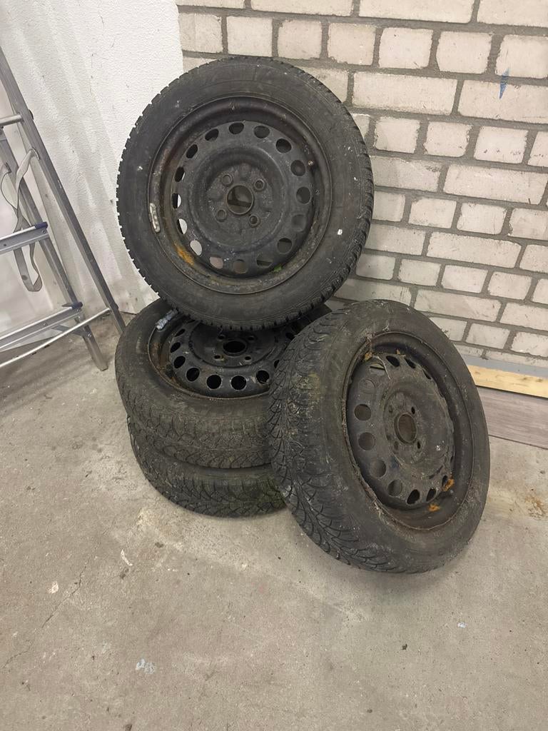Set banden 155 65 14, Auto-onderdelen, Banden en Velgen, 14 inch, Gebruikt, 155 mm, Banden en Velgen