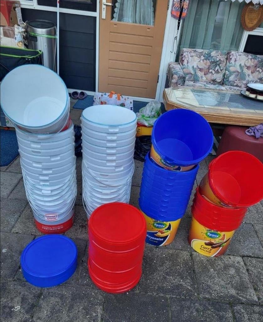 Emmer met deksel 10 liter, Ophalen of Verzenden, Kunststof, Met deksel