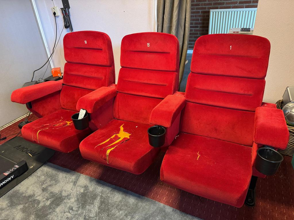 Bioscoopstoelen, Ophalen, Gebruikt, Twee