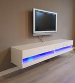 VOORRAAD Wit zwevend tv-meubel Bobbie LED Breedte 180 cm, Ophalen of Verzenden, Nieuw