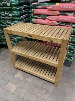 Stevige houten tafel – ideaal voor tuin of binnen!, Tuin en Terras, Tuintafels, Gebruikt, Rechthoekig, Teakhout, Ophalen