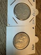 2 guldens Willem II 1847/1849, 1 gulden, Setje, Zilver, Ophalen of Verzenden