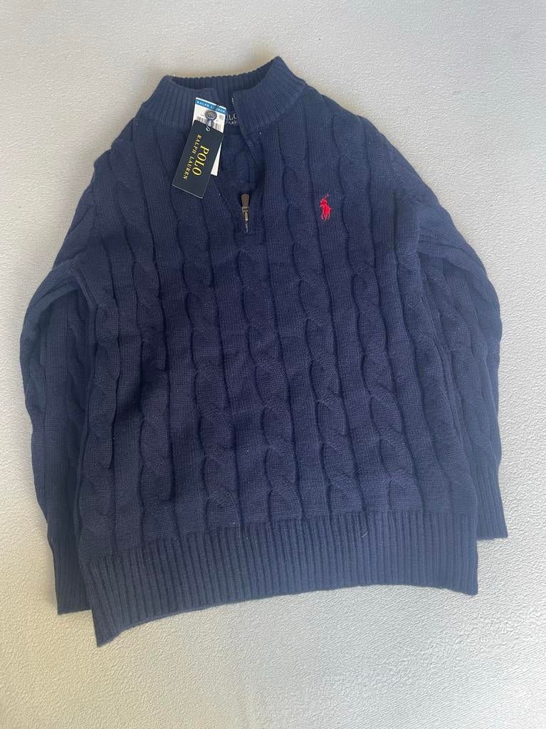 Polo Ralph Lauren trui met rits, maat M, Ophalen of Verzenden, Nieuw, Maat 48/50 (M), Blauw