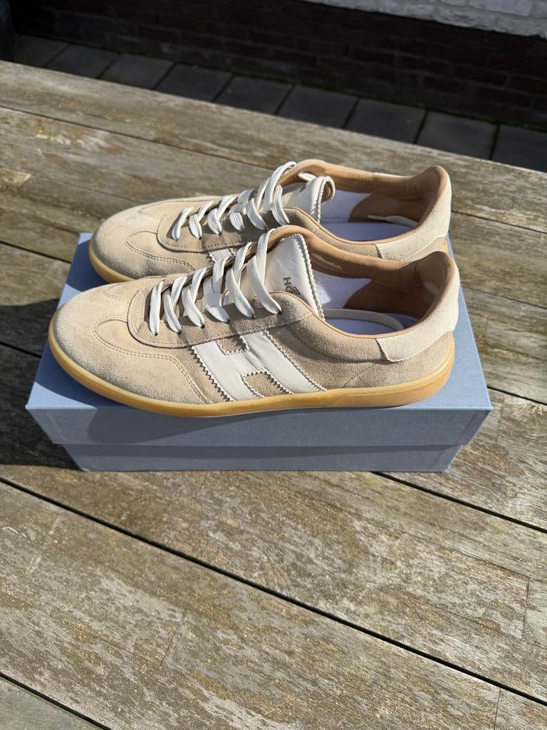 Hogan heren sneakers Maat 9.5 - Vintage Beige Suède, Ophalen, Overige kleuren, Sneakers of Gympen, Zo goed als nieuw
