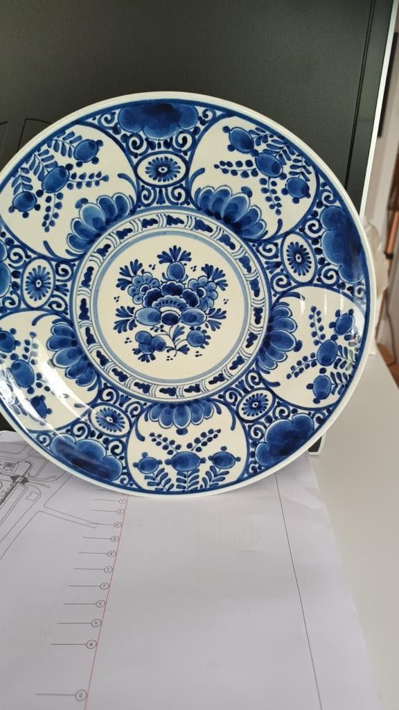 Delftsblauw wandbord De Porceleyne Fles, Antiek en Kunst, Ophalen of Verzenden