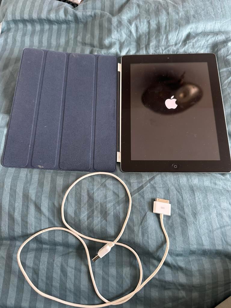 Apple iPad 2 – 32GB – WiFi – Incl. hoes + kabel, Computers en Software, Apple iPads, 32 GB, Apple iPad, Zo goed als nieuw, Ophalen