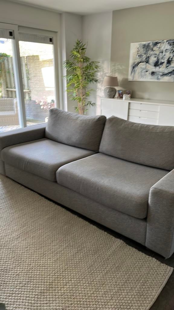 3 zits bank + hocker (ophalen in juni/juli), Ophalen, Gebruikt, 100 tot 125 cm, 150 tot 200 cm