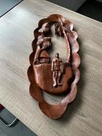 Unieke handgesneden wanddecoratie-tropisch /Bali stijl, Ophalen of Verzenden, Zo goed als nieuw