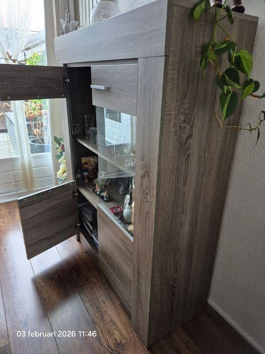 vitrinekast, Huis en Inrichting, Kasten | Vitrinekasten, Ophalen, Gebruikt, 100 tot 150 cm, 100 tot 150 cm