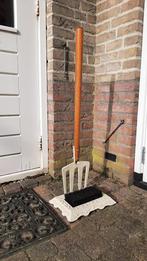 Vintage brocante voetveger schoenschraper gietijzer wit boer, Ophalen of Verzenden