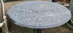 tuin tafel +marmeren blad + gietijzeren onderstel(brocante), Ophalen, Gebruikt, Rond, Overige materialen