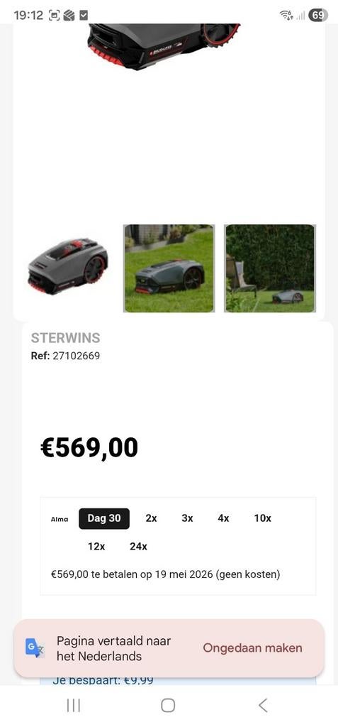 Tuin grasrobot nieuw
Ophalen belgie Limburg beringen, Ophalen, Nieuw