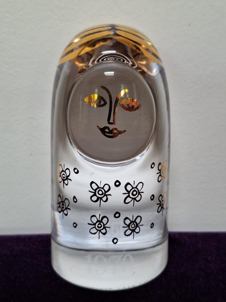 Goran Warff- Kosta Boda -"Mor" -glaskunst 1970 gesigneerd, Antiek en Kunst, Kunst | Designobjecten, Ophalen of Verzenden