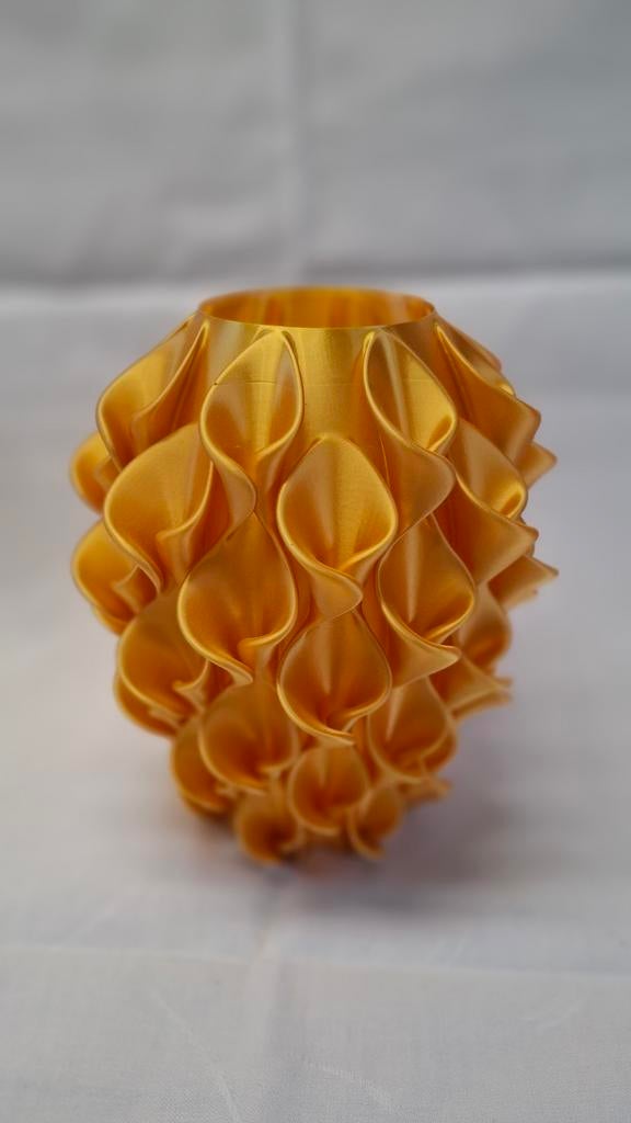 Luxe 3D vaas goud, Kunststof, Overige kleuren, Nieuw, Ophalen of Verzenden