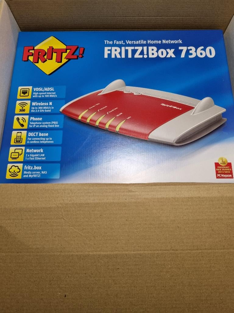 FritzBox 7360, Ophalen of Verzenden, Gebruikt, Router met modem, Fritz!box