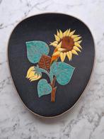 Vintage mid century design Ruscha zonnebloem wandbord, Verzenden