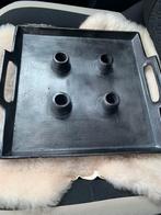 Lifestyle Home Collection Kaars Plateau Grijs Metaal, Huis en Inrichting, Woonaccessoires | Kandelaars en Kaarsen, Gebruikt, Zwart