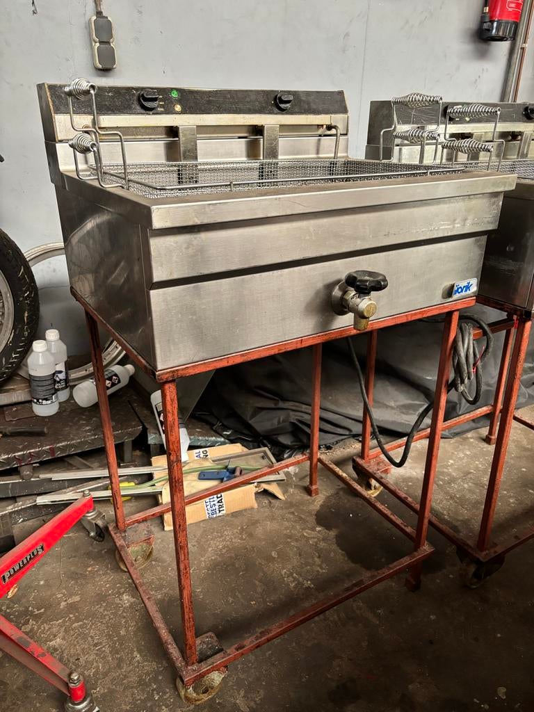Professionele Horeca Frituur pan oliebol met Onderstel, Ophalen, Gebruikt, Fornuis, Frituur en Grillen
