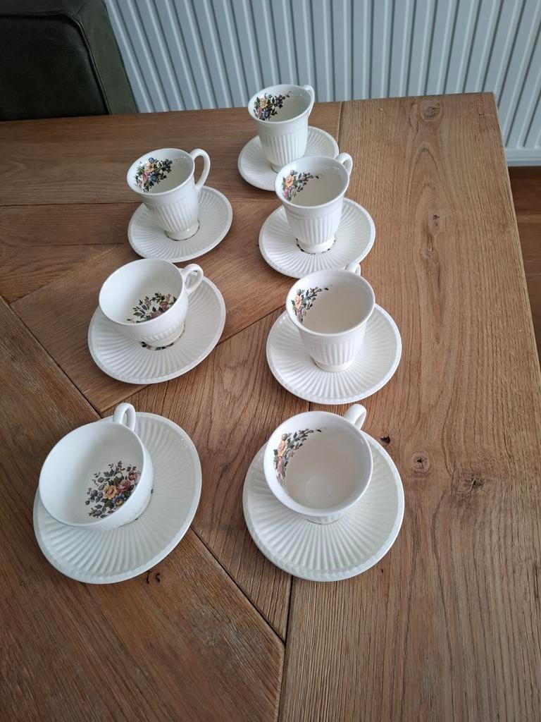 Wedgwood Conway servies kopjes, Gebruikt, Ophalen of Verzenden, Wedgwood, Kop(pen) en/of Schotel(s)