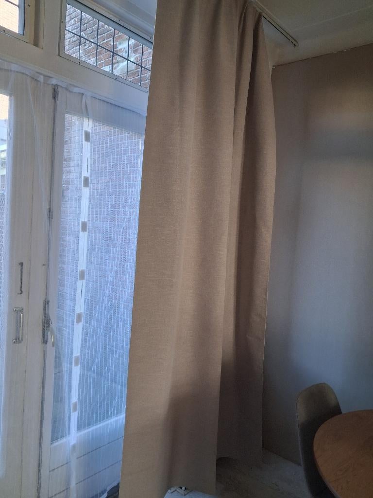 Mooie licht beige gordijnen. Op te halen in Naarden, Ophalen, 100 tot 150 cm, 200 cm of meer, Beige