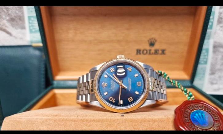 Rolex Oyster Perpetual Date 15223, Sieraden, Tassen en Uiterlijk, Horloges | Heren, Zo goed als nieuw, Rolex, Goud, Staal, Ophalen of Verzenden
