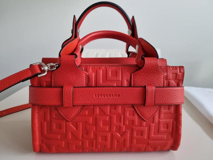 Supermooie luxe schoudertas van Longchamp. Kleur rood., Sieraden, Tassen en Uiterlijk, Tassen | Damestassen, Zo goed als nieuw