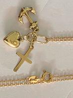 Prachtige  gouden ketting met gouden hanger, Ophalen of Verzenden, Goud, Hanger