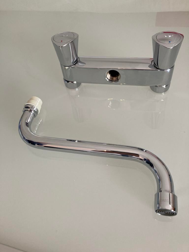 Grohe Costa S gootsteenmengkraan, Ophalen, Nieuw, Chroom, Kraan