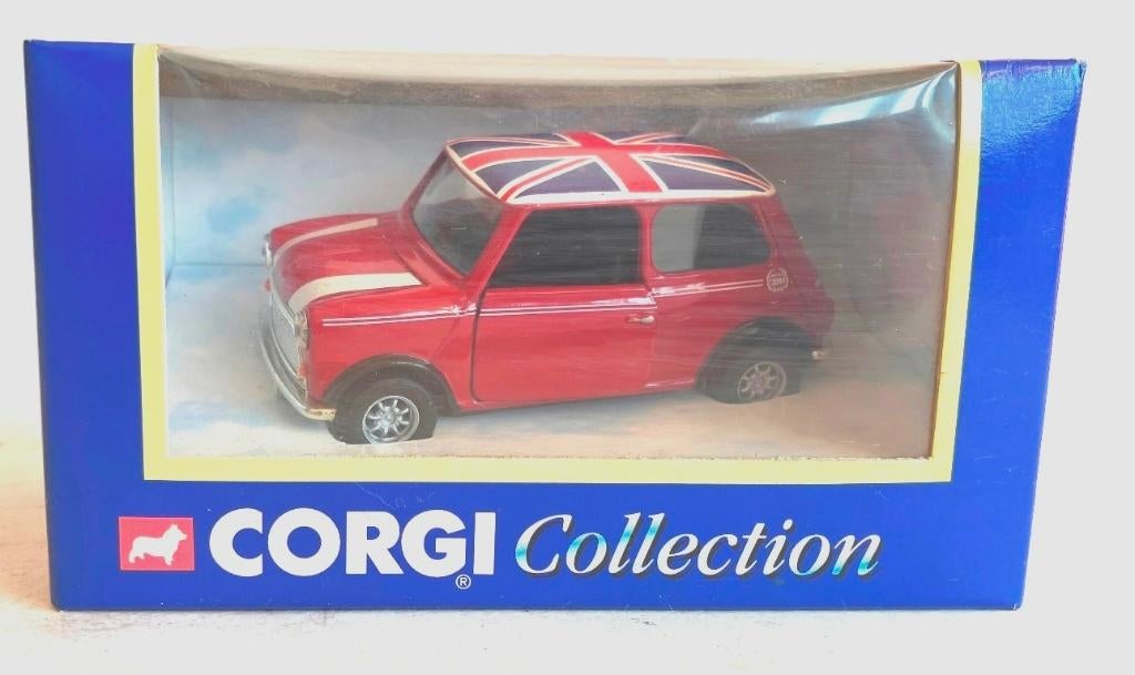 MINI COOPER Flame red / Union Jack CORGI  # 04410., Ophalen of Verzenden, Zo goed als nieuw, Auto