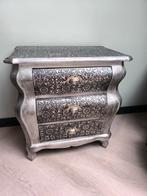 Barok kastje zilver met zwart., Huis en Inrichting, Ophalen, 50 tot 100 cm, 3 of 4 laden, Minder dan 100 cm