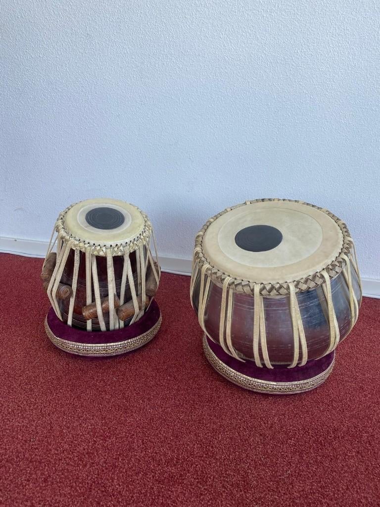 Traditional Tabla Set (Indian Percussion) + Covers/Carry Bag, Muziek en Instrumenten, Percussie, Ophalen, Zo goed als nieuw, Melodische percussie