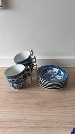 6 schoteltjes, 5 kopjes, blauw wit, Ophalen of Verzenden